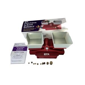 ETA Precision School Balance with Weights W/ Box Paperwork 410B Works Tested Fun